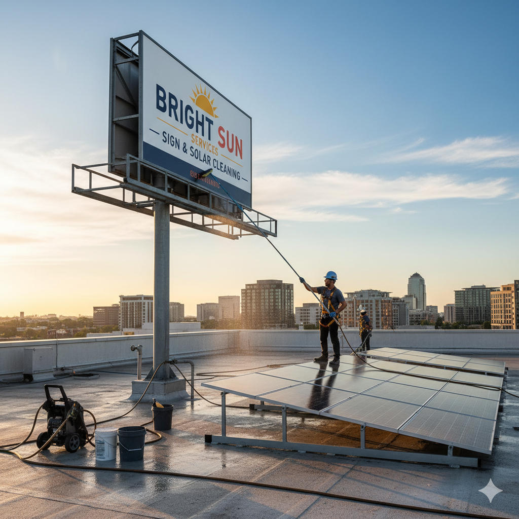 Signboard & Solar Panel Cleaning